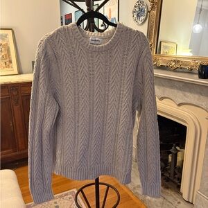 Goodfellow & Co Beige Crewneck Cable Knit Sweater